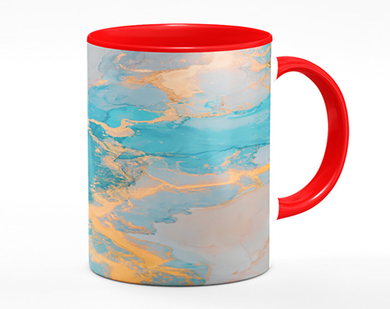 Gold And Light Blue Shimmers Mug