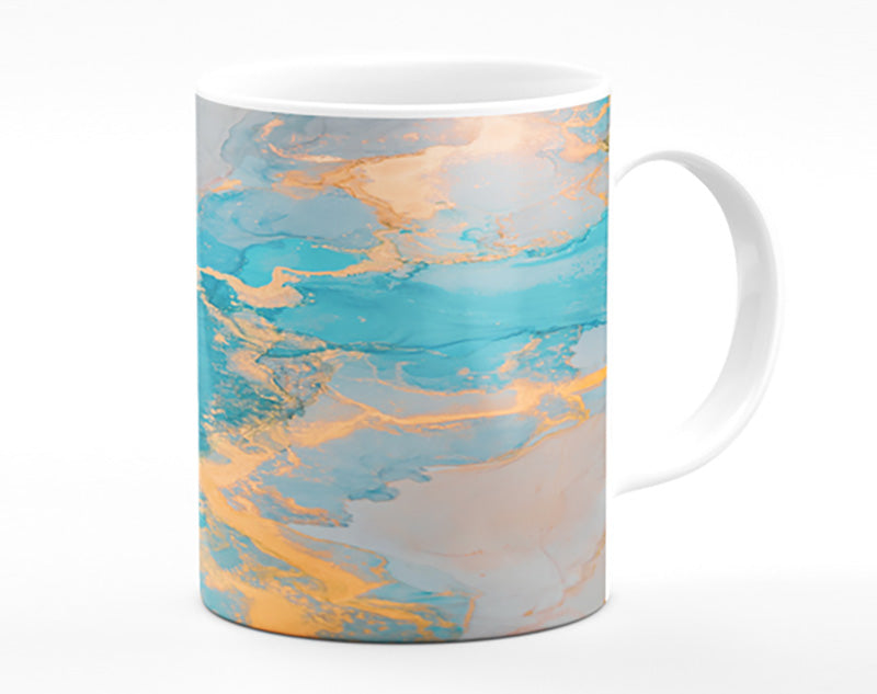 Gold And Light Blue Shimmers Mug