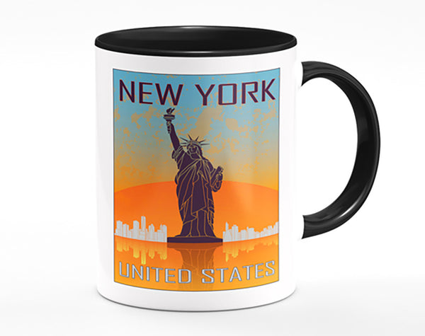 Orange Blue Statue of Liberty Mug