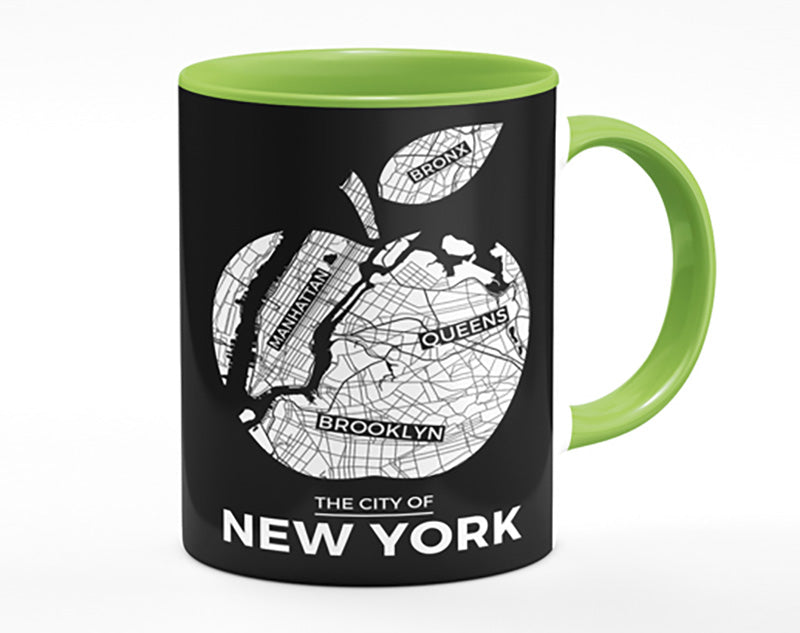 Retro map Of The City 10 Mug