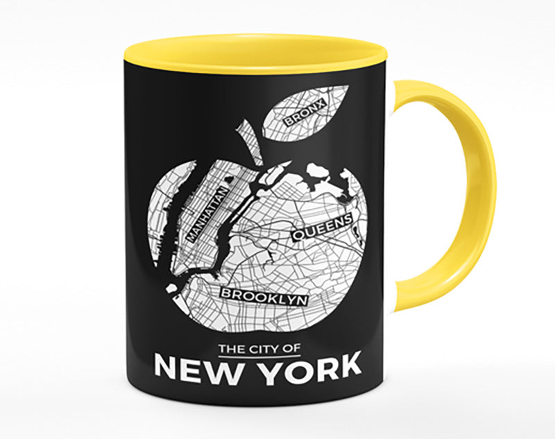 Retro map Of The City 10 Mug