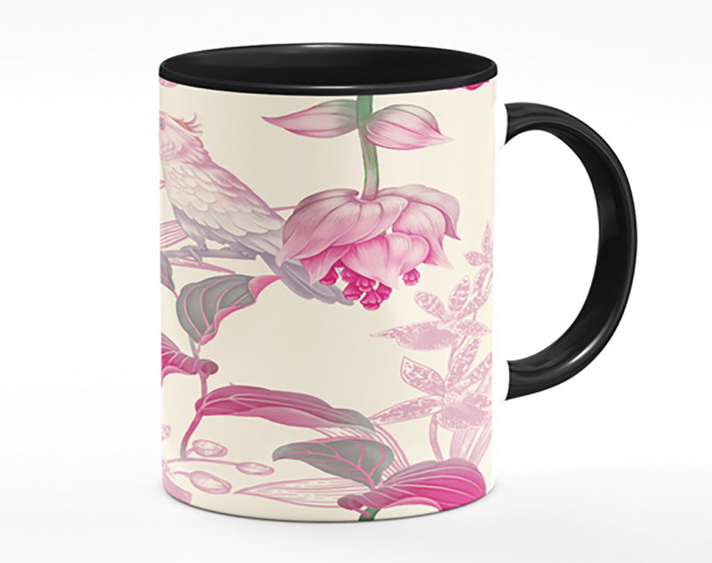 The Parrot Is Of Floral Pattern Mug