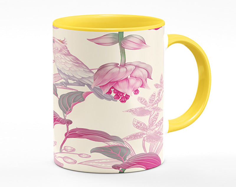 The Parrot Is Of Floral Pattern Mug