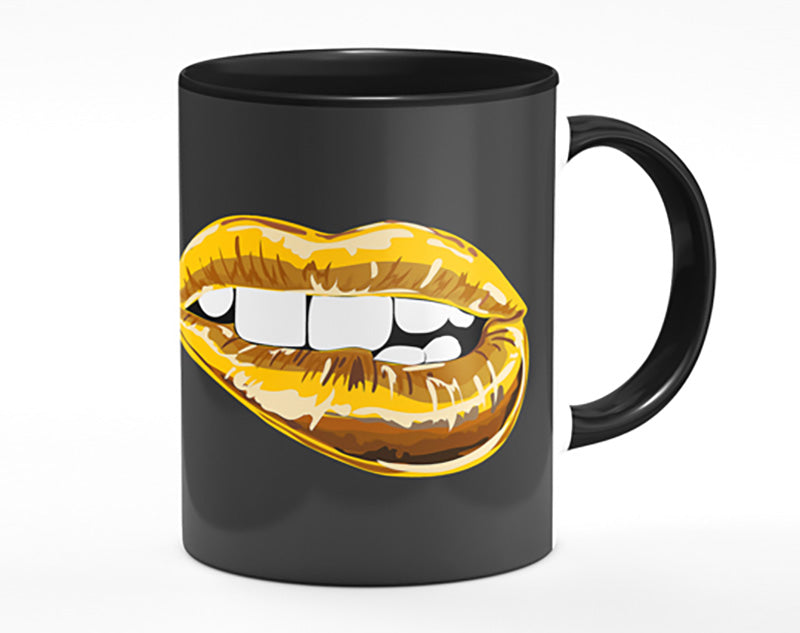 Gold Lip Bite Mug