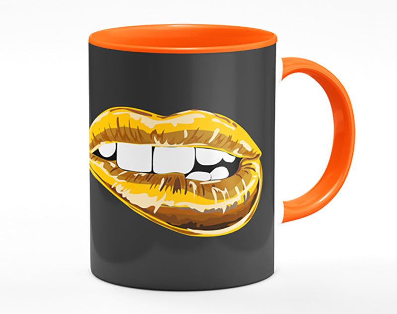 Gold Lip Bite Mug