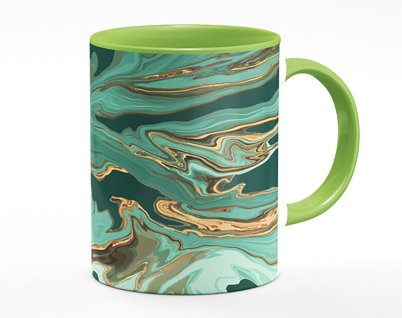 Green Fold To Gold Mug