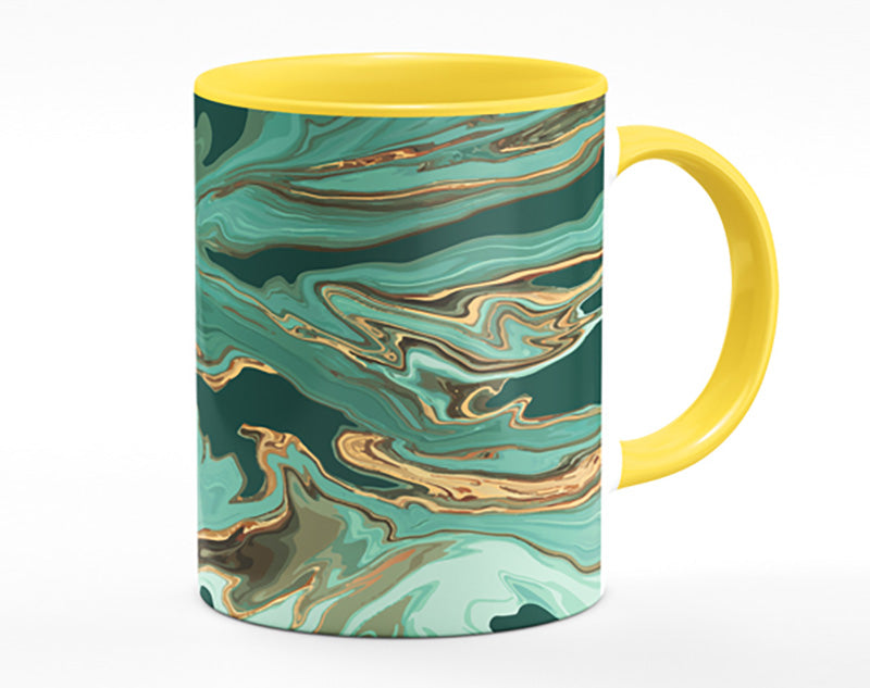 Green Fold To Gold Mug