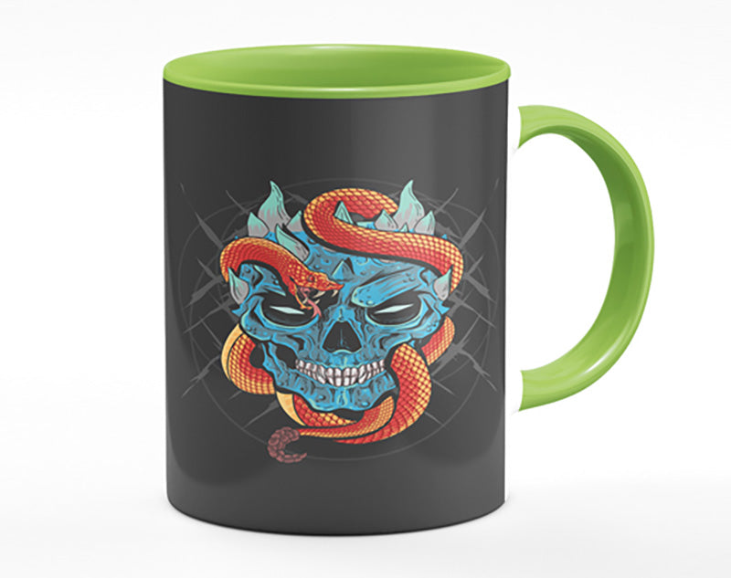 Snake Wrapped Around A Skull Mug