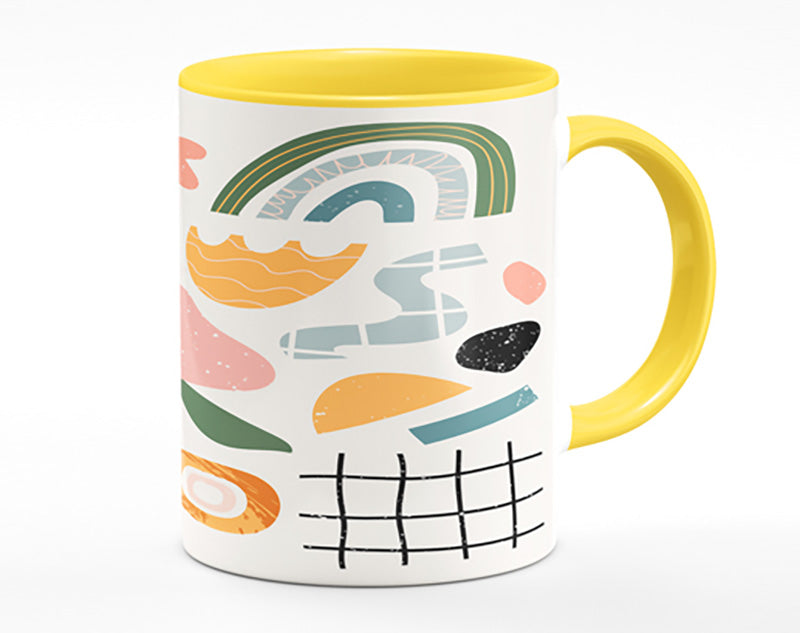 Modern Shapes And Flowers Mug