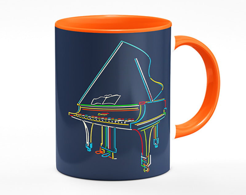 Rainbow Piano Mug