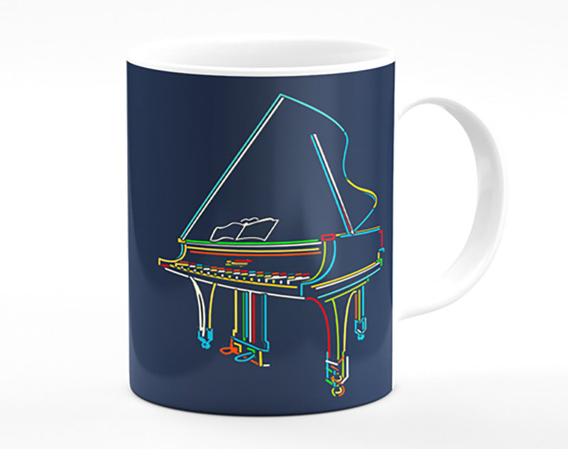 Rainbow Piano Mug