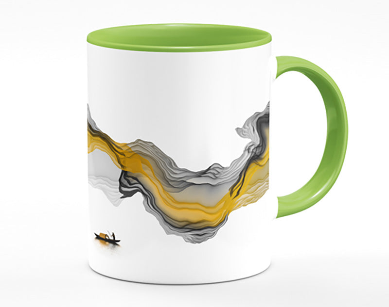 Mountain Curves Red Sunset Mug