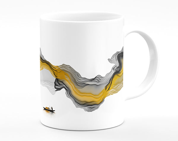 Mountain Curves Red Sunset Mug