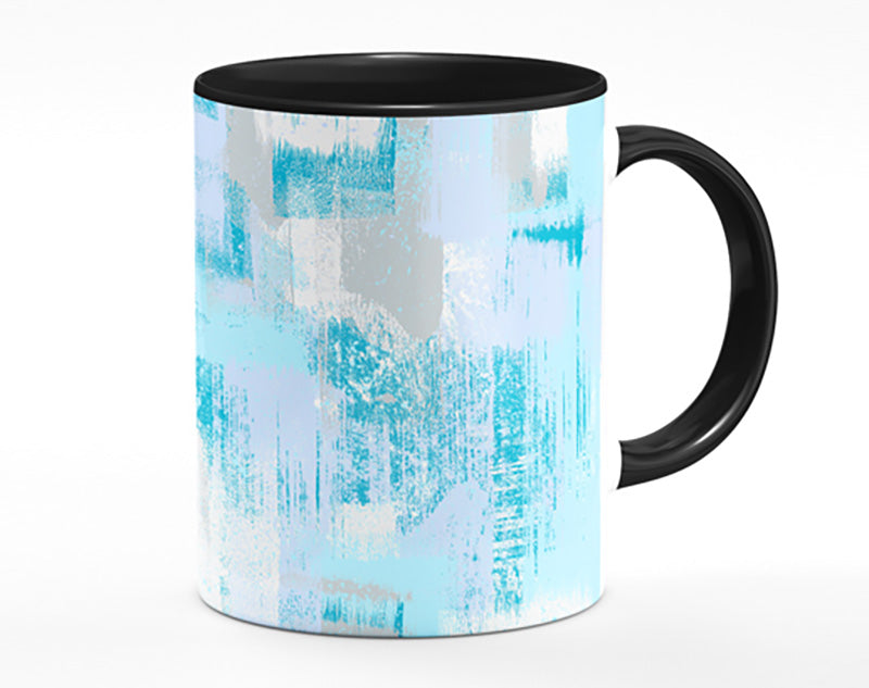 Winter Blue Vertical Paint Mug