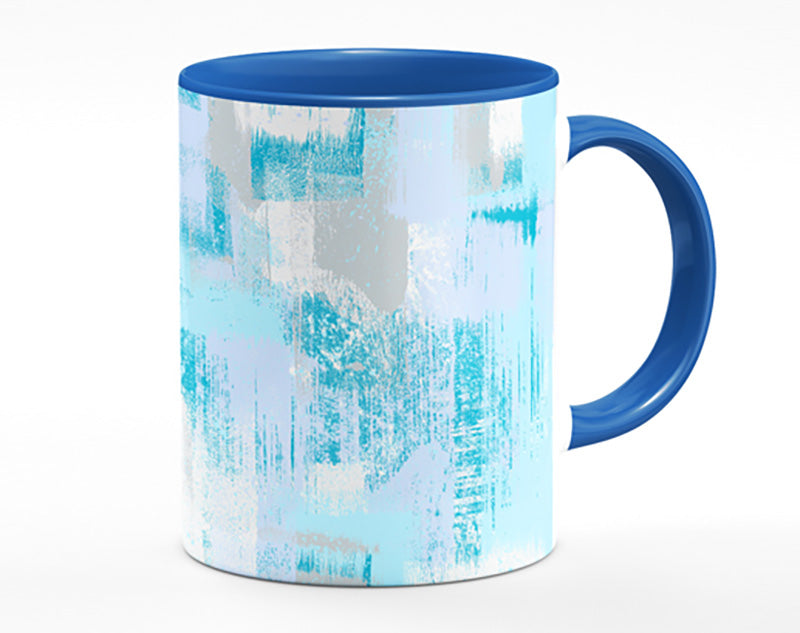 Winter Blue Vertical Paint Mug