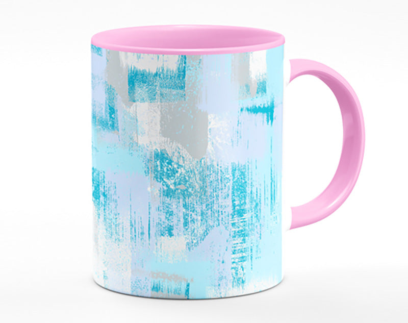 Winter Blue Vertical Paint Mug