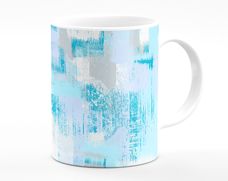 Winter Blue Vertical Paint Mug