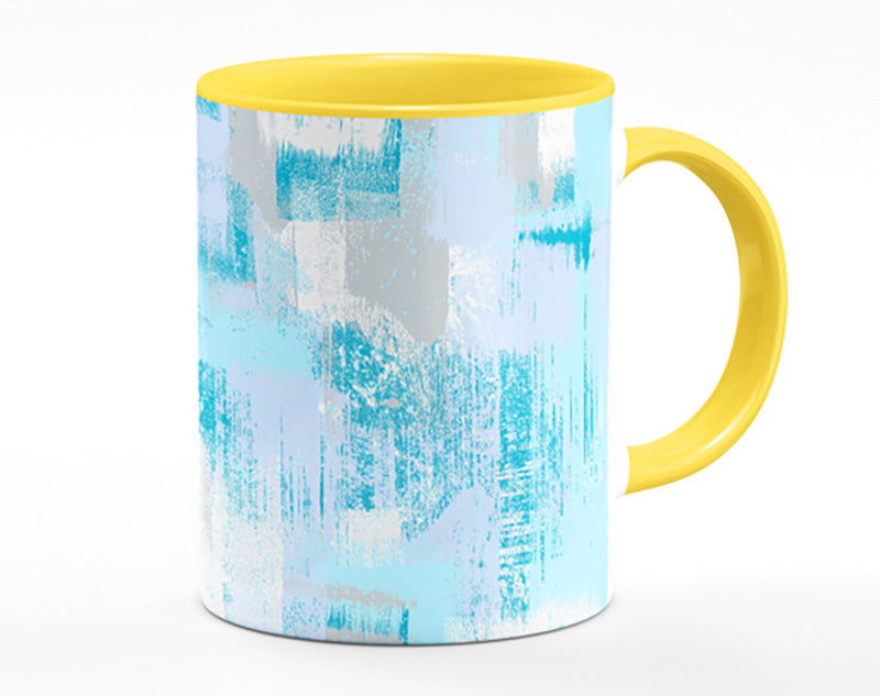 Winter Blue Vertical Paint Mug