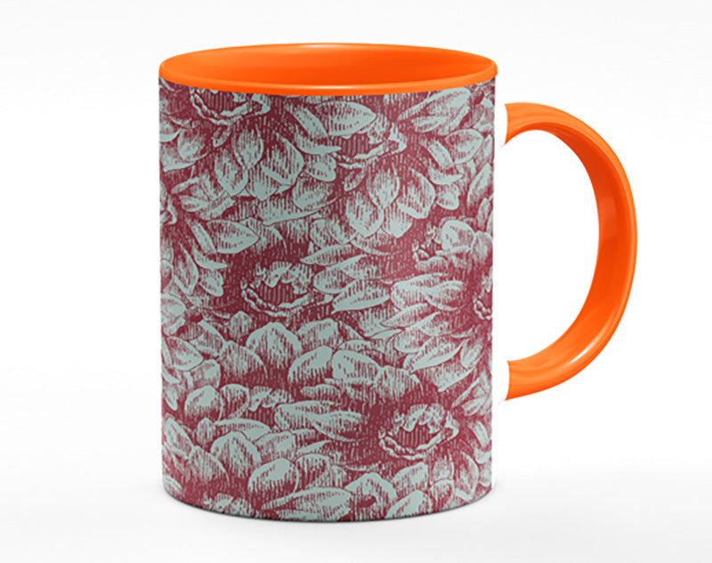 The Deep Brown Flower Mug
