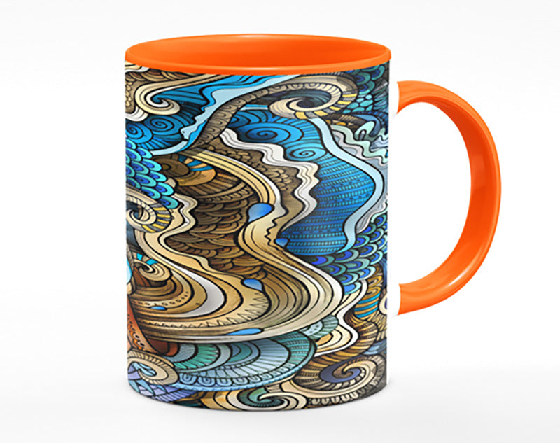 Ripples And Swirly Dots Mug