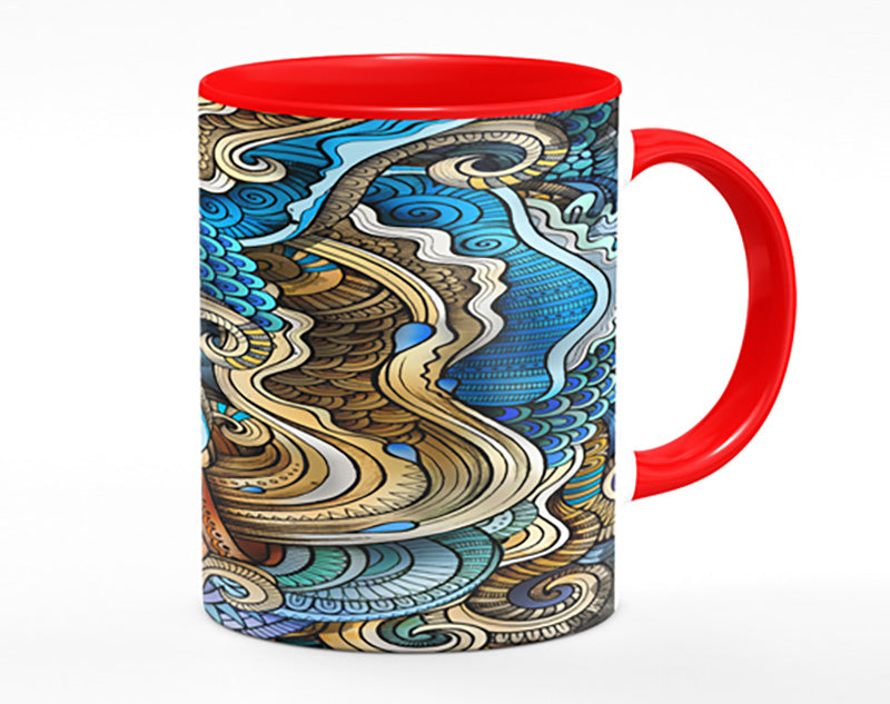 Ripples And Swirly Dots Mug