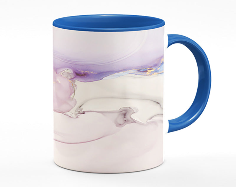 Lilac And Blue Marble Pattern Mug