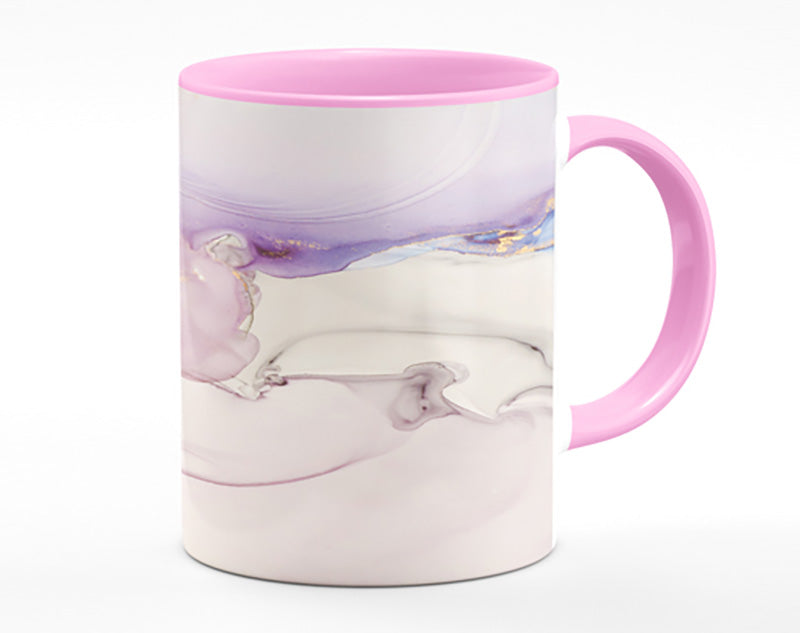 Lilac And Blue Marble Pattern Mug