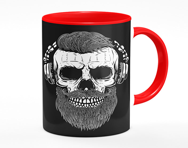 Dj Headphones Skull Beard Mug