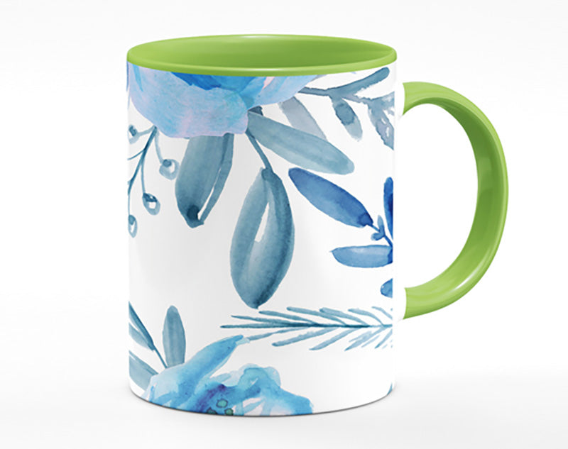 Blue Rose Bloom Mug