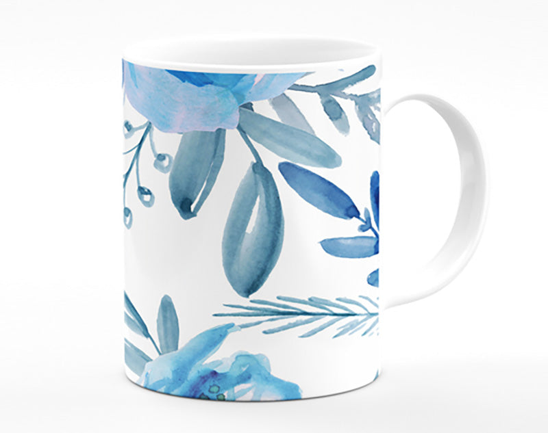 Blue Rose Bloom Mug