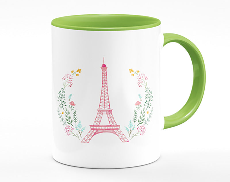 Eiffel Tower Wreath Mug