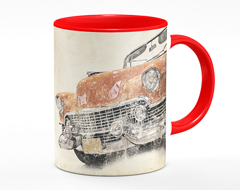 American Muscle Car Watercolour Mug