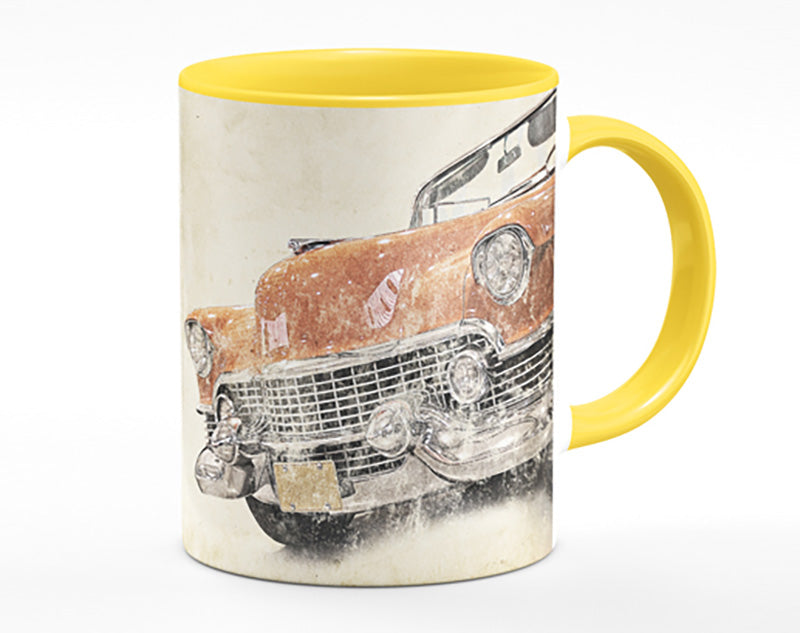 American Muscle Car Watercolour Mug