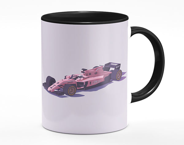 Pink F1 Car Mug