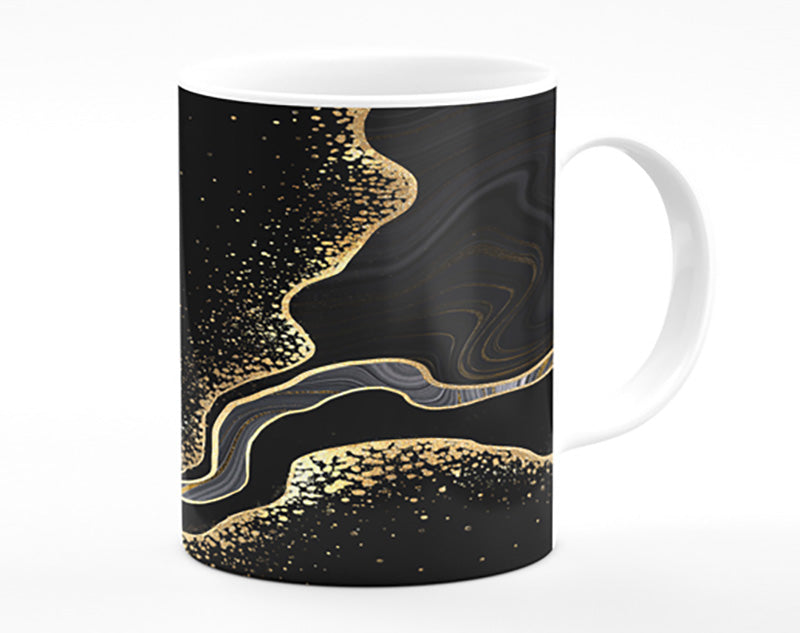 Black And Gold Flakes Mug