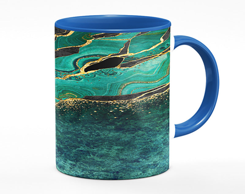 The Green And Gold Textures Mug