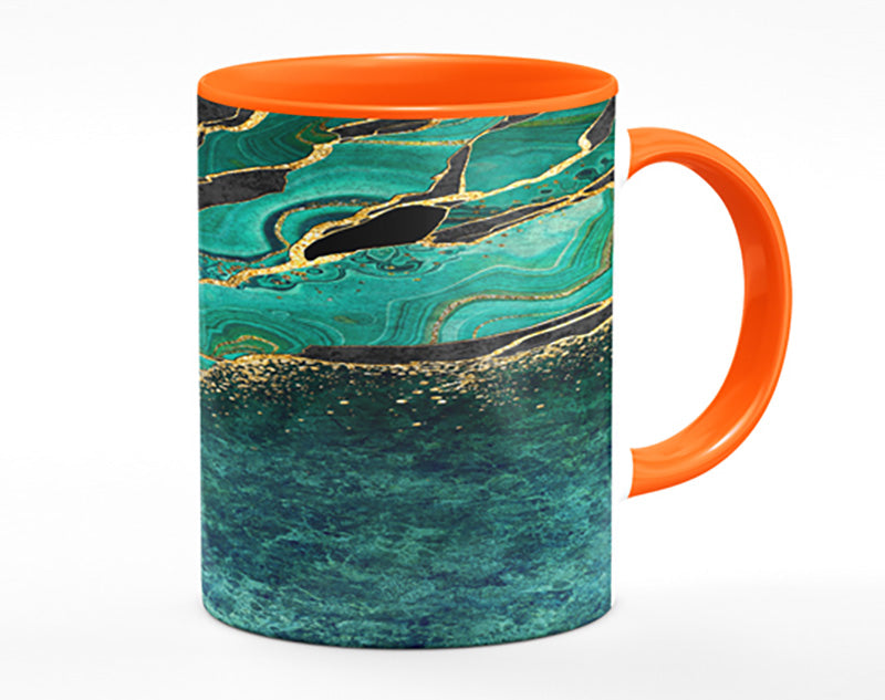 The Green And Gold Textures Mug