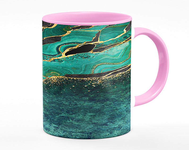 The Green And Gold Textures Mug