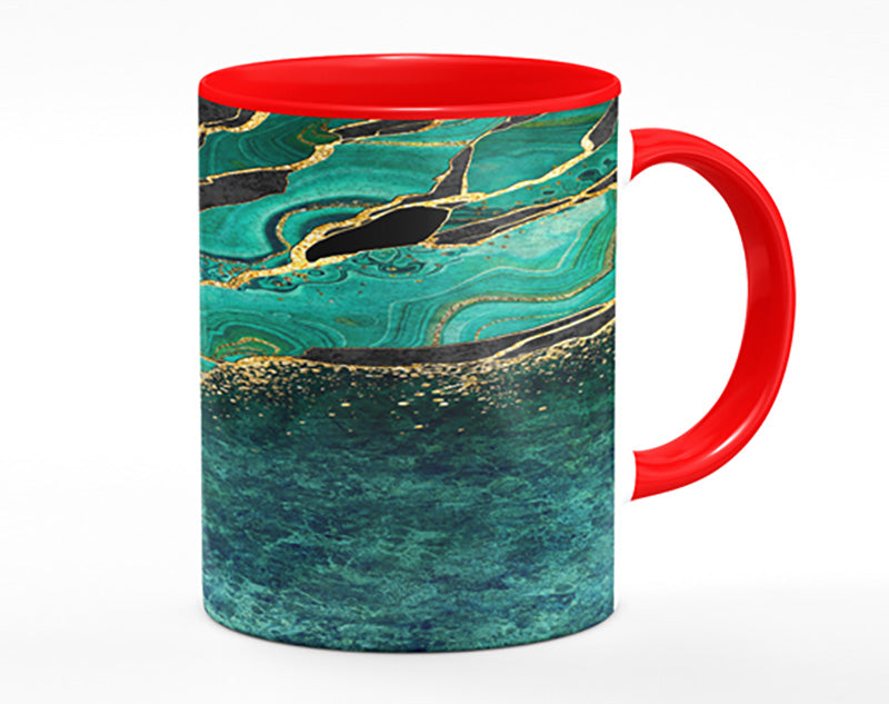 The Green And Gold Textures Mug