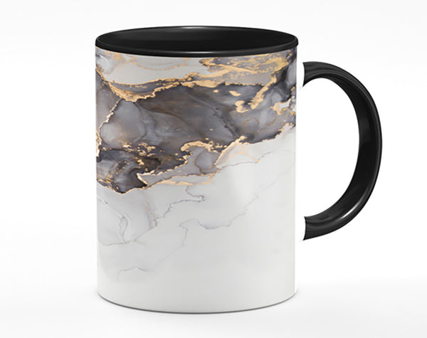 Grey And Gold Marble Mug