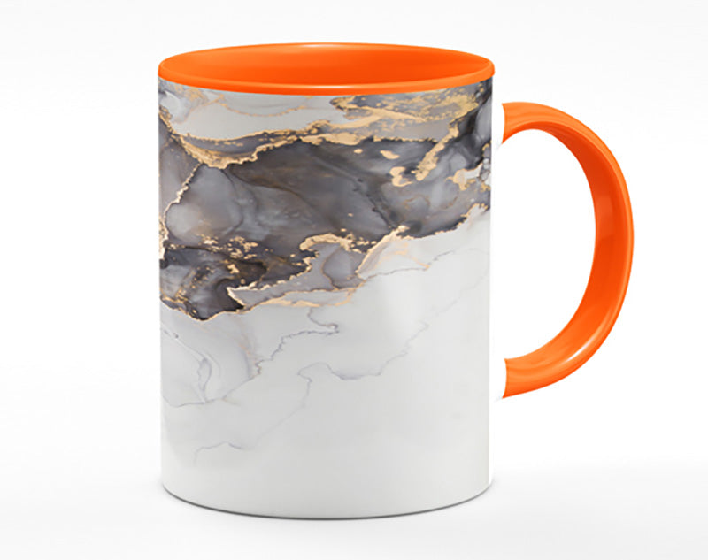 Grey And Gold Marble Mug