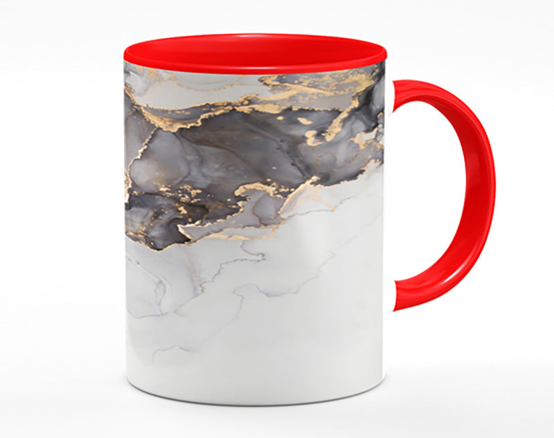 Grey And Gold Marble Mug