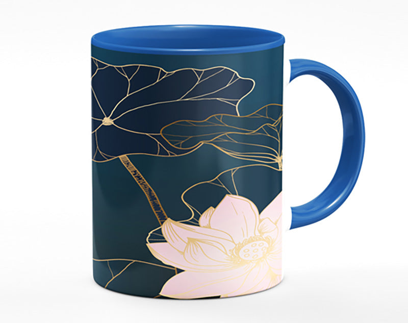 Flowers Bold In Blue Mug