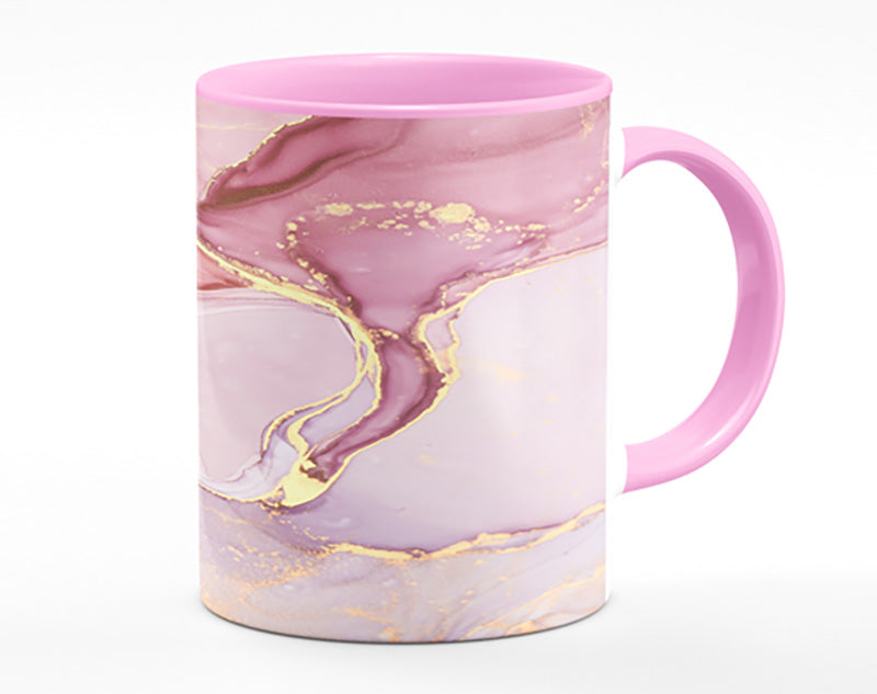 Oil Paint Lilac And Gold Mug