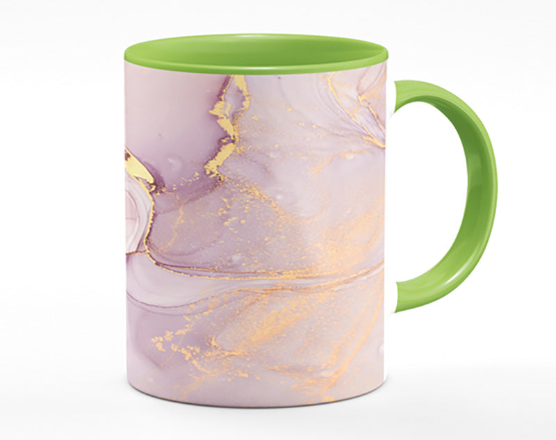 Oil Paint Pink And Gold Mug