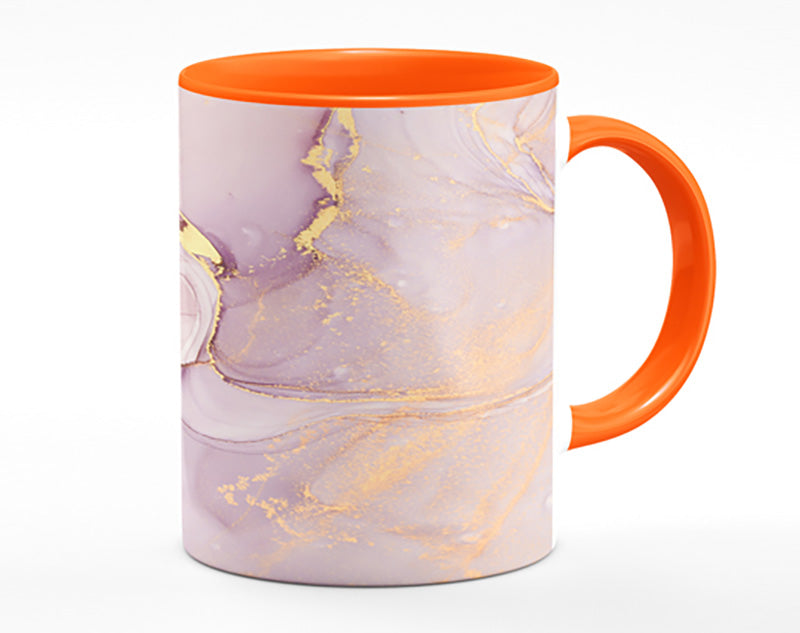 Oil Paint Pink And Gold Mug