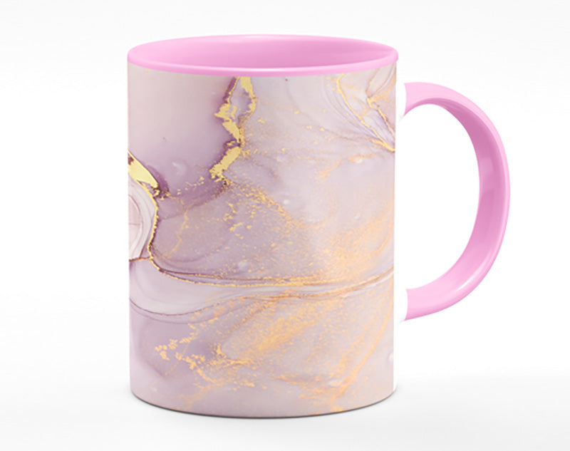 Oil Paint Pink And Gold Mug