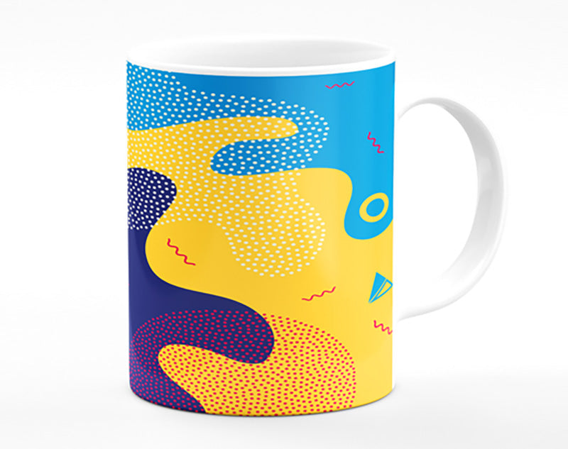 Blue And Yellow Modern Shapes Mug