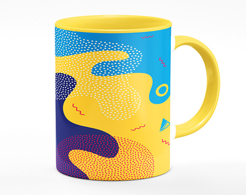 Blue And Yellow Modern Shapes Mug