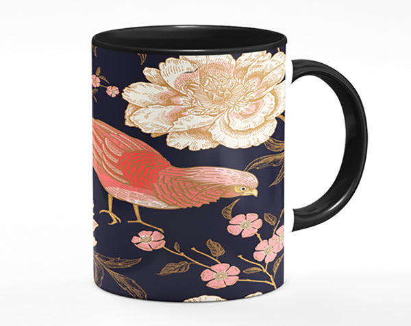 Pheasant And Flowers Mug